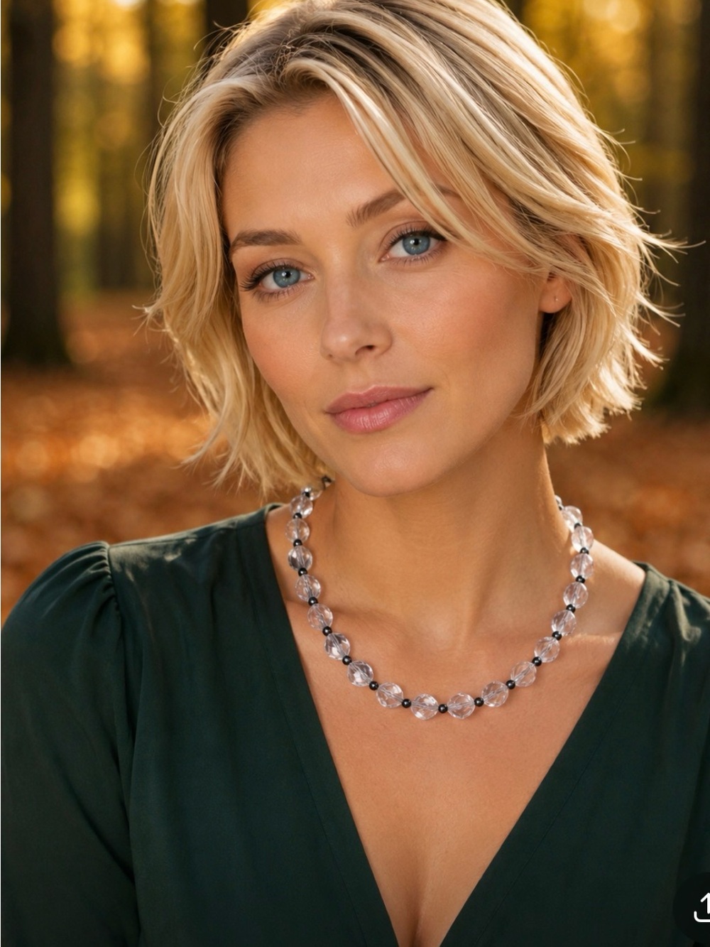 NAPIER Vintage Faceted Crystal Necklace